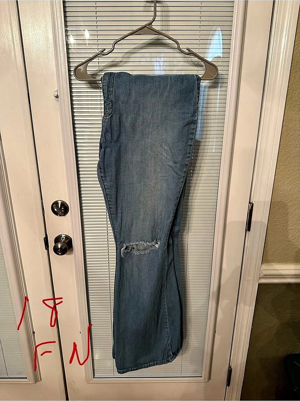 Blue Straight Leg Jeans